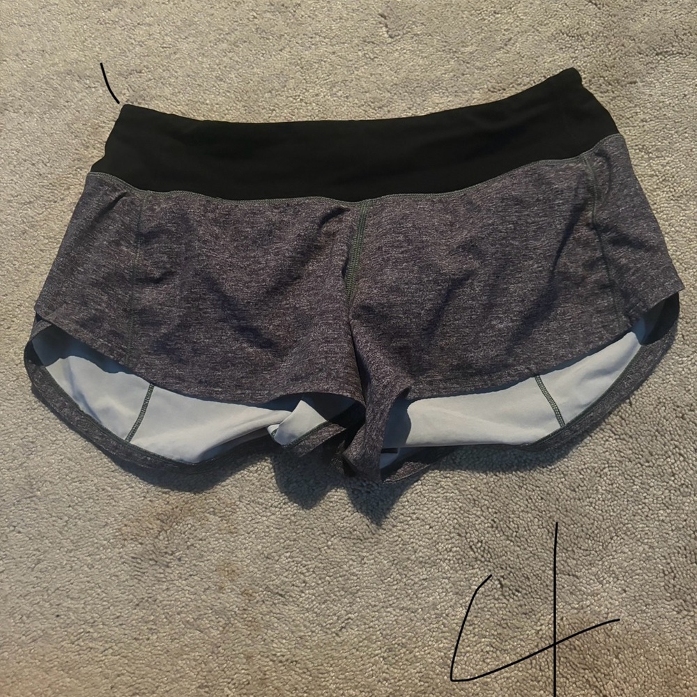 gray lululemon shorts